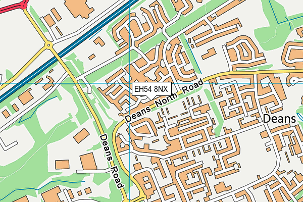 EH54 8NX map - OS VectorMap District (Ordnance Survey)