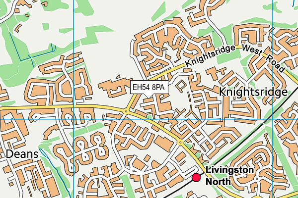 EH54 8PA map - OS VectorMap District (Ordnance Survey)