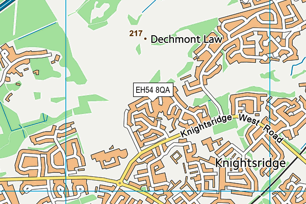 EH54 8QA map - OS VectorMap District (Ordnance Survey)