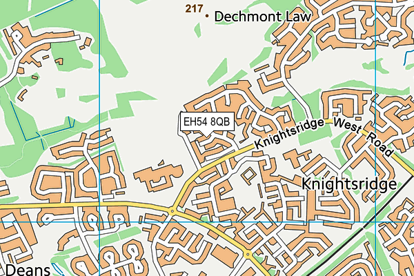EH54 8QB map - OS VectorMap District (Ordnance Survey)
