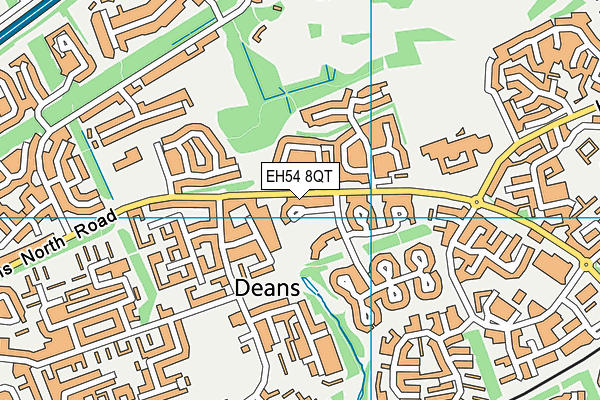 EH54 8QT map - OS VectorMap District (Ordnance Survey)
