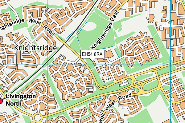 EH54 8RA map - OS VectorMap District (Ordnance Survey)