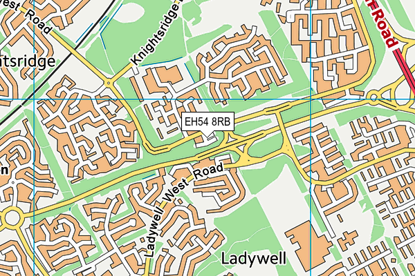 EH54 8RB map - OS VectorMap District (Ordnance Survey)