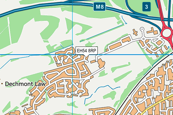 EH54 8RP map - OS VectorMap District (Ordnance Survey)
