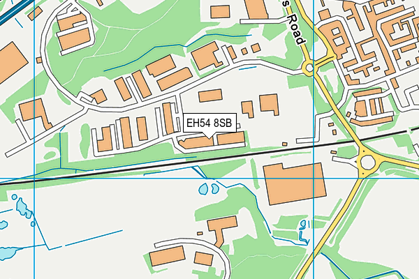 EH54 8SB map - OS VectorMap District (Ordnance Survey)