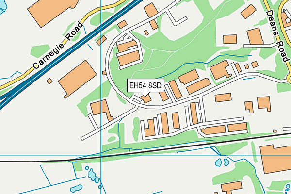 EH54 8SD map - OS VectorMap District (Ordnance Survey)