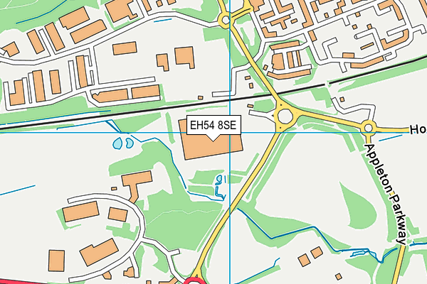 EH54 8SE map - OS VectorMap District (Ordnance Survey)