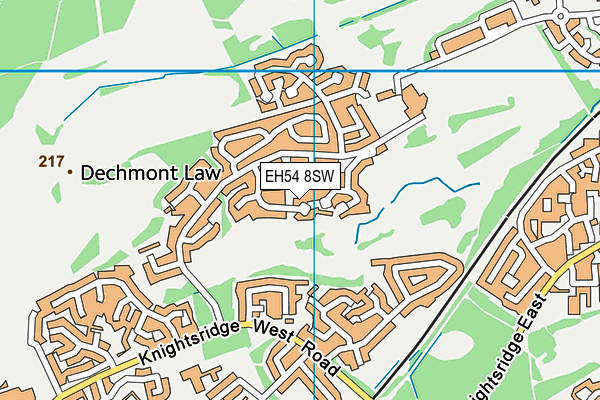 EH54 8SW map - OS VectorMap District (Ordnance Survey)