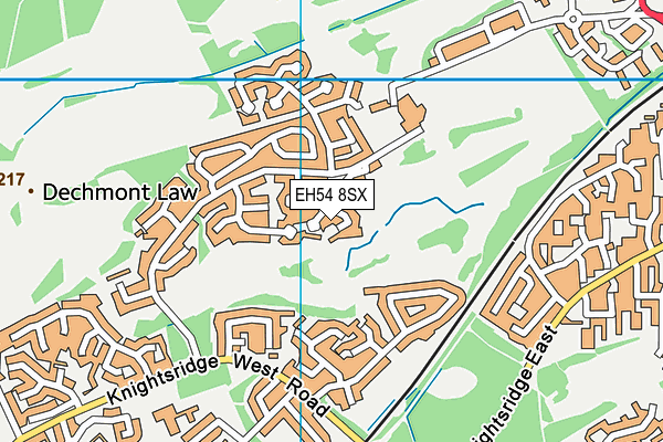 EH54 8SX map - OS VectorMap District (Ordnance Survey)