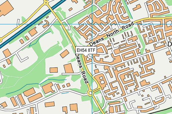 EH54 8TF map - OS VectorMap District (Ordnance Survey)