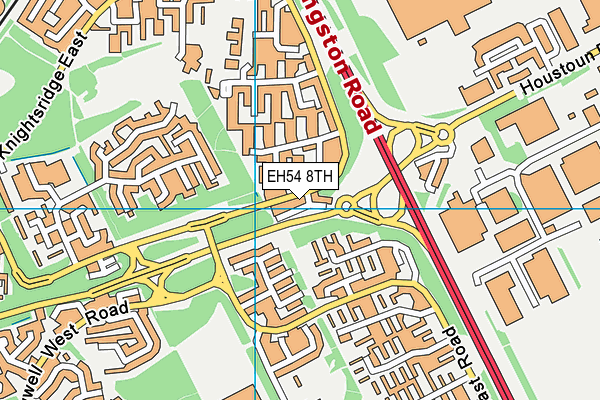 EH54 8TH map - OS VectorMap District (Ordnance Survey)