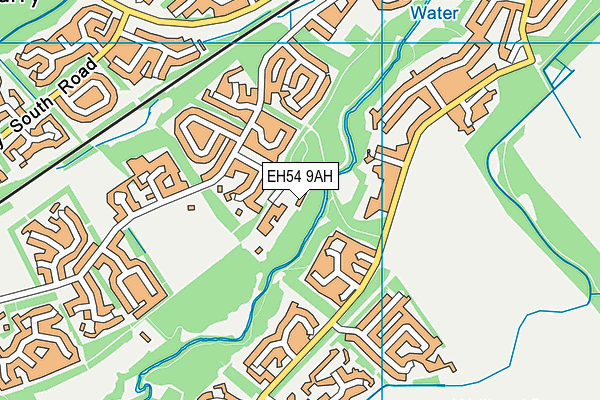 EH54 9AH map - OS VectorMap District (Ordnance Survey)