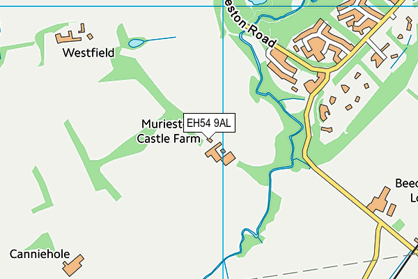 EH54 9AL map - OS VectorMap District (Ordnance Survey)