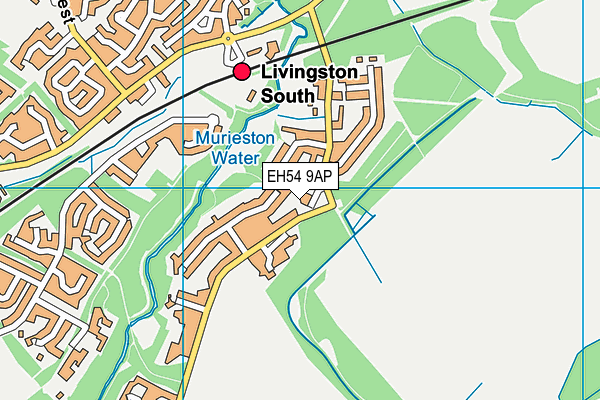 EH54 9AP map - OS VectorMap District (Ordnance Survey)