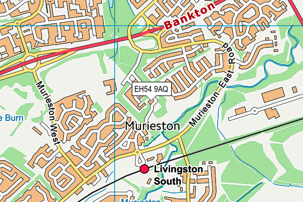 EH54 9AQ map - OS VectorMap District (Ordnance Survey)