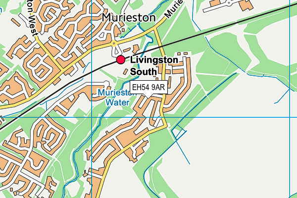 EH54 9AR map - OS VectorMap District (Ordnance Survey)