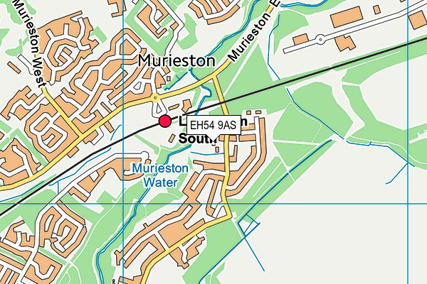 EH54 9AS map - OS VectorMap District (Ordnance Survey)