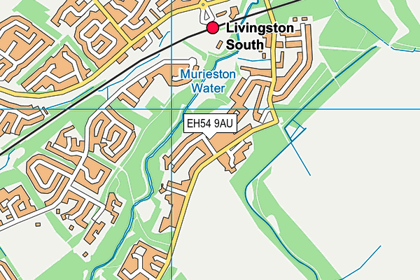 EH54 9AU map - OS VectorMap District (Ordnance Survey)