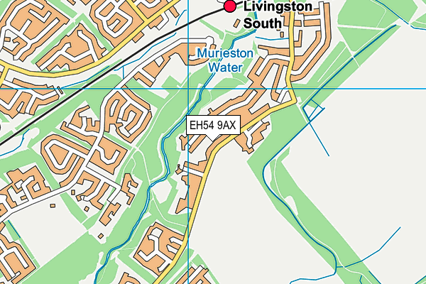 EH54 9AX map - OS VectorMap District (Ordnance Survey)