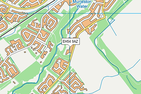 EH54 9AZ map - OS VectorMap District (Ordnance Survey)