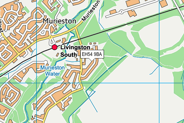 EH54 9BA map - OS VectorMap District (Ordnance Survey)