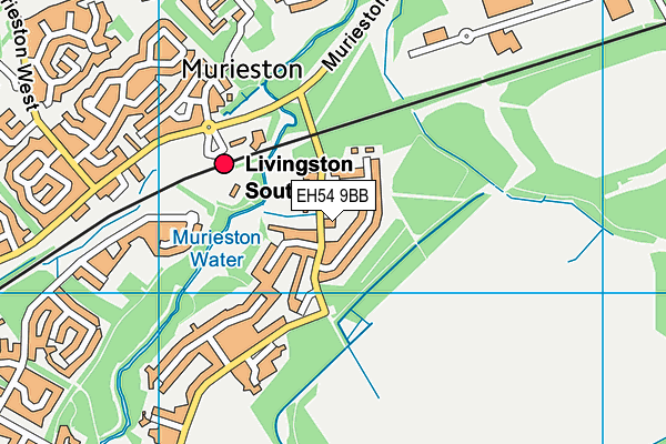 EH54 9BB map - OS VectorMap District (Ordnance Survey)