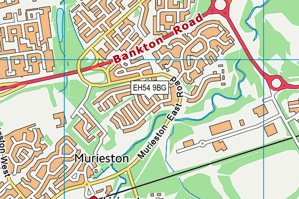 EH54 9BG map - OS VectorMap District (Ordnance Survey)