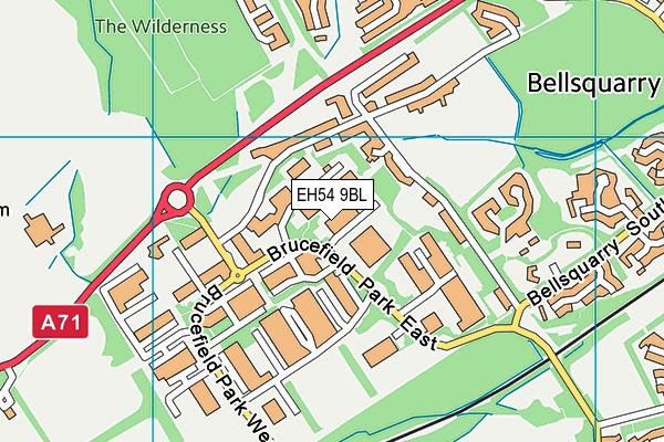 EH54 9BL map - OS VectorMap District (Ordnance Survey)