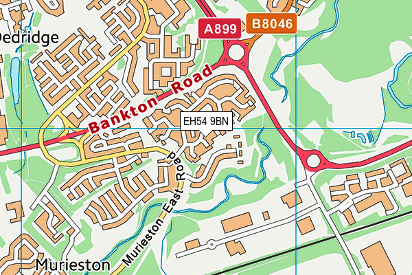 EH54 9BN map - OS VectorMap District (Ordnance Survey)