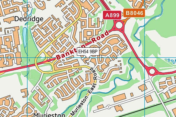 EH54 9BP map - OS VectorMap District (Ordnance Survey)