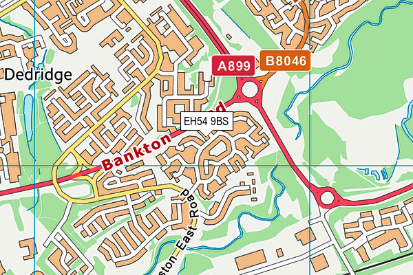 EH54 9BS map - OS VectorMap District (Ordnance Survey)