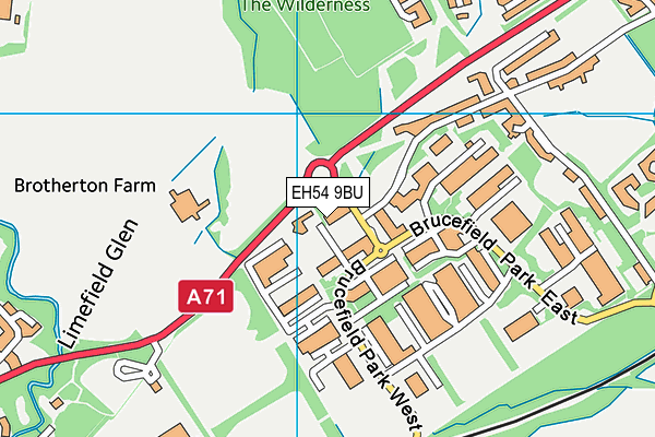 EH54 9BU map - OS VectorMap District (Ordnance Survey)