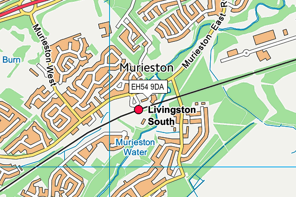 EH54 9DA map - OS VectorMap District (Ordnance Survey)