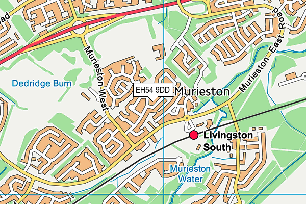 EH54 9DD map - OS VectorMap District (Ordnance Survey)