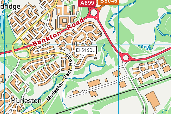 EH54 9DL map - OS VectorMap District (Ordnance Survey)