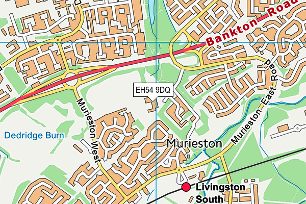 EH54 9DQ map - OS VectorMap District (Ordnance Survey)