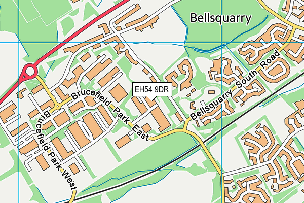 EH54 9DR map - OS VectorMap District (Ordnance Survey)