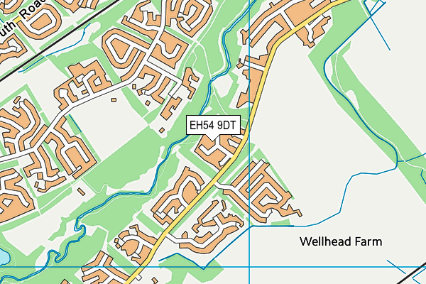 EH54 9DT map - OS VectorMap District (Ordnance Survey)