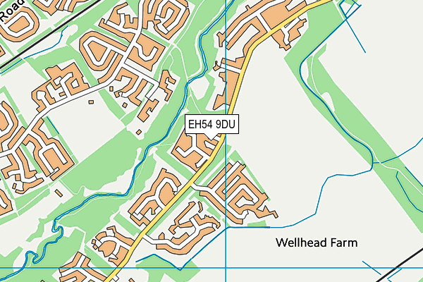 EH54 9DU map - OS VectorMap District (Ordnance Survey)