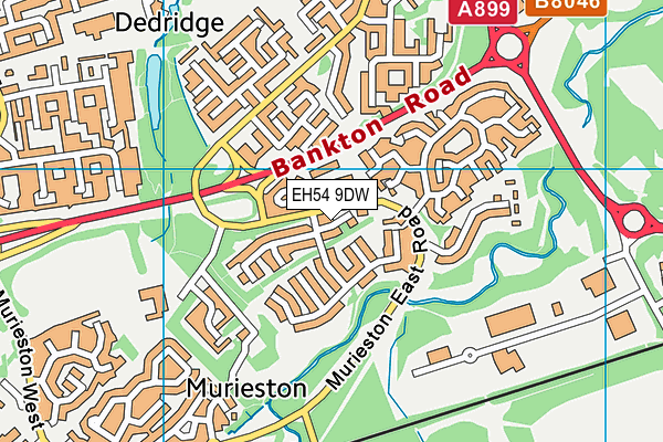 EH54 9DW map - OS VectorMap District (Ordnance Survey)