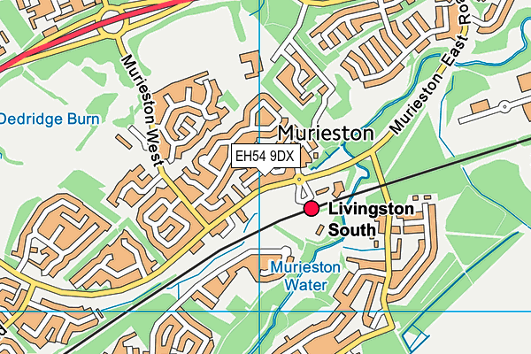 EH54 9DX map - OS VectorMap District (Ordnance Survey)