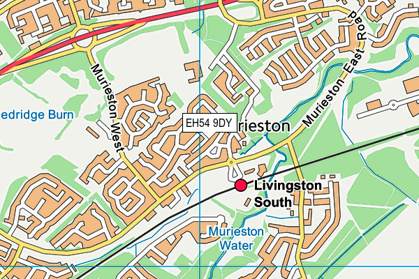 EH54 9DY map - OS VectorMap District (Ordnance Survey)