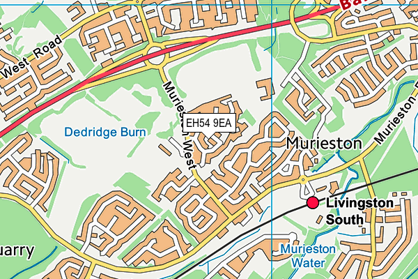 EH54 9EA map - OS VectorMap District (Ordnance Survey)