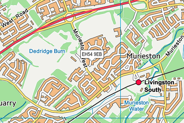 EH54 9EB map - OS VectorMap District (Ordnance Survey)