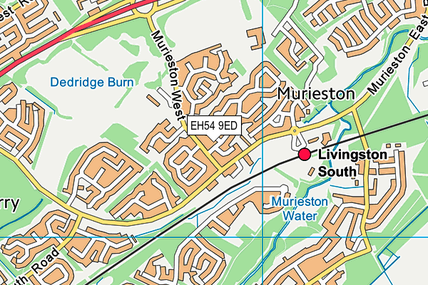EH54 9ED map - OS VectorMap District (Ordnance Survey)