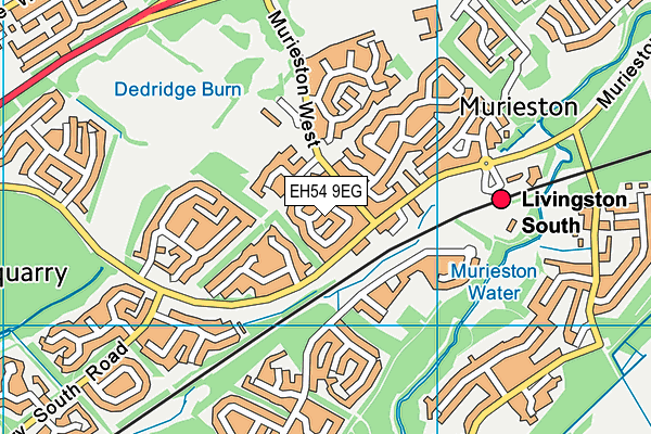 EH54 9EG map - OS VectorMap District (Ordnance Survey)