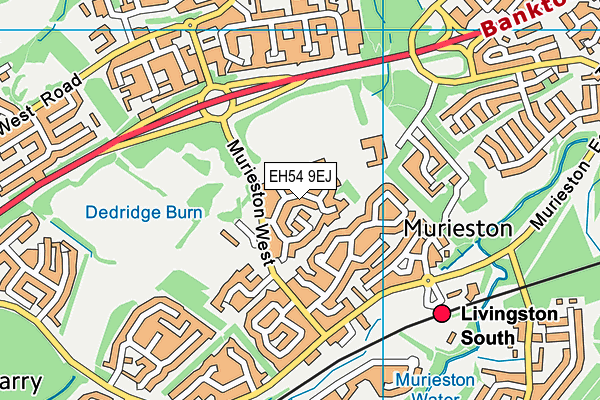 EH54 9EJ map - OS VectorMap District (Ordnance Survey)