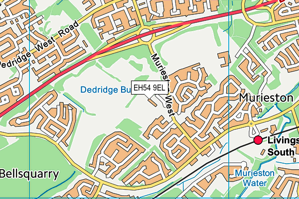 EH54 9EL map - OS VectorMap District (Ordnance Survey)