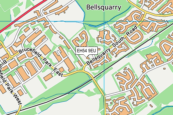 EH54 9EU map - OS VectorMap District (Ordnance Survey)