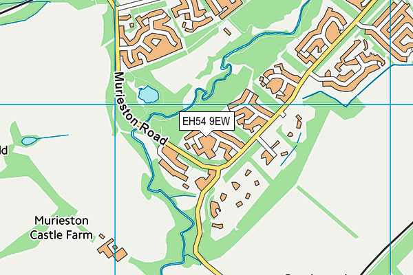 EH54 9EW map - OS VectorMap District (Ordnance Survey)